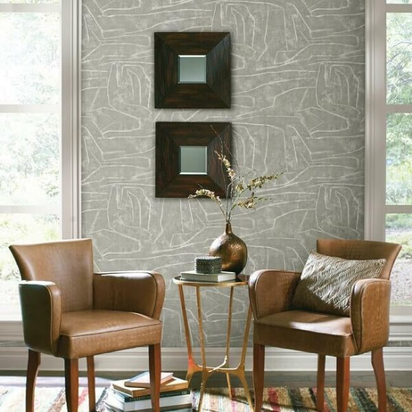 Urban Chalk Grey Peel & Stick Wallpaper