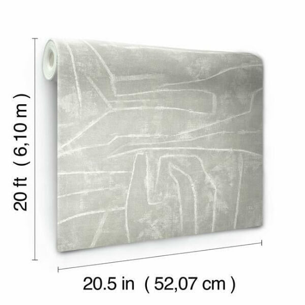 Urban Chalk Grey Peel & Stick Wallpaper