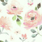 Watercolor Blooms Coral Peel & Stick Wallpaper