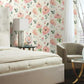Watercolor Blooms Coral Peel & Stick Wallpaper