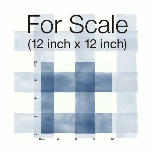 Checkmate Watercolor Plaid Blue Peel & Stick Wallpaper