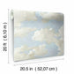 Clouds on Canvas Blue Peel & Stick Wallpaper