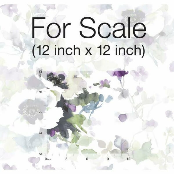 Garden Anemone Lilac & Green Peel & Stick Wallpaper