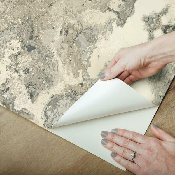 Inner Beauty Grey Peel & Stick Wallpaper