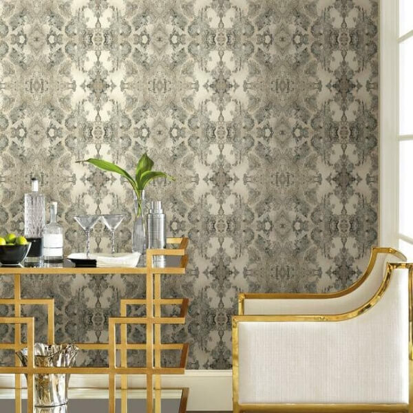 Inner Beauty Grey Peel & Stick Wallpaper