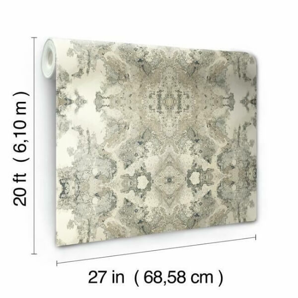 Inner Beauty Grey Peel & Stick Wallpaper