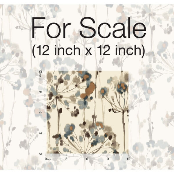 Flourish Teal Peel & Stick Wallpaper
