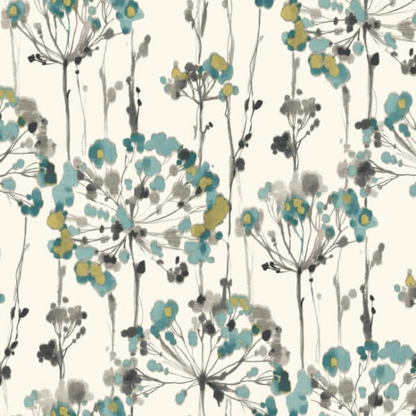 Flourish Turquoise Peel & Stick Wallpaper