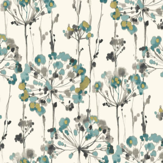 Flourish Turquoise Peel & Stick Wallpaper
