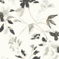 Linden Flower Black Peel & Stick Wallpaper
