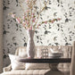 Linden Flower Black Peel & Stick Wallpaper