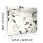 Linden Flower Black Peel & Stick Wallpaper
