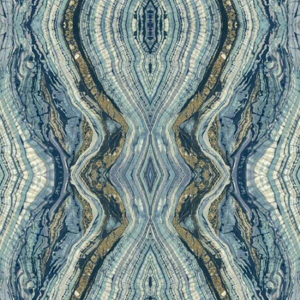 Kaleidoscope Blue Peel & Stick Wallpaper