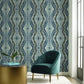 Kaleidoscope Blue Peel & Stick Wallpaper