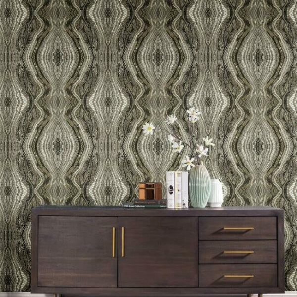 Kaleidoscope Dark Grey Peel & Stick Wallpaper