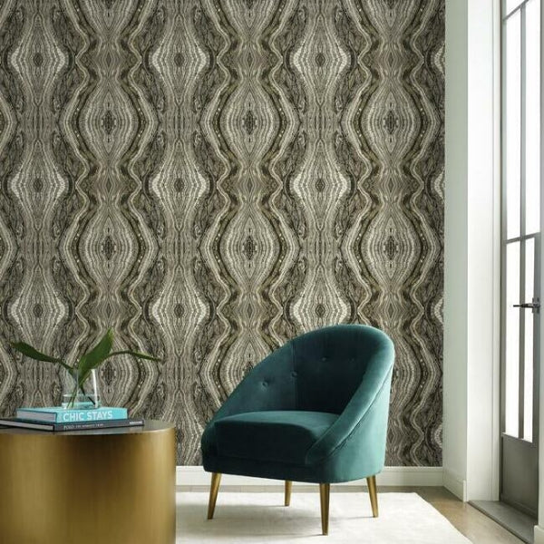 Kaleidoscope Dark Grey Peel & Stick Wallpaper