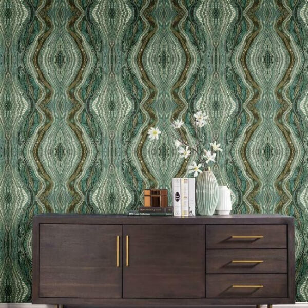 Kaleidoscope Teal Peel & Stick Wallpaper