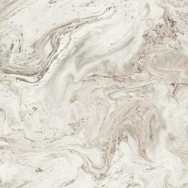Oil & Marble Clay & Taupe Peel & Stick Wallpaper