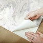 Oil & Marble White & Grey Peel & Stick Wallpaper