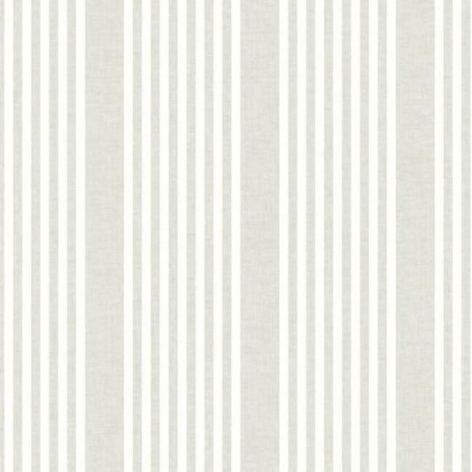 French Linen Stripe Off White Peel & Stick Wallpaper
