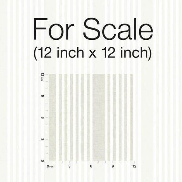 French Linen Stripe Off White Peel & Stick Wallpaper
