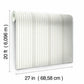 French Linen Stripe Off White Peel & Stick Wallpaper
