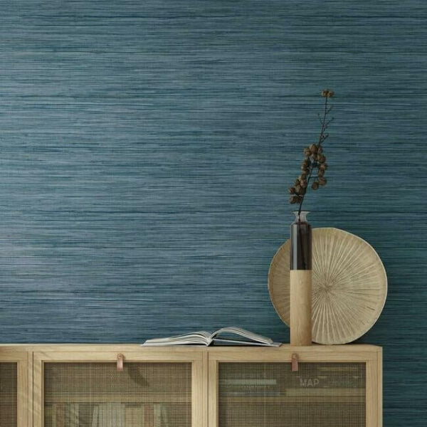 Bahia Grass Navy Peel & Stick Wallpaper
