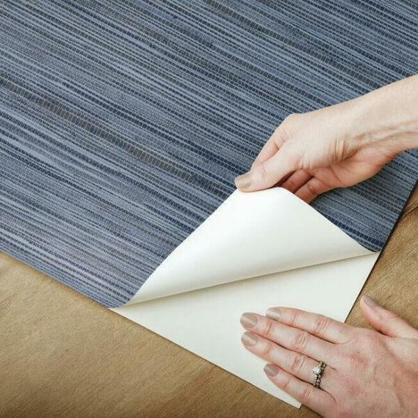 Bahia Grass Navy Peel & Stick Wallpaper