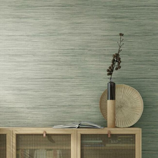 Bahia Grass Grey Peel & Stick Wallpaper