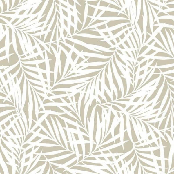 Oahu Fronds Off White Peel & Stick Wallpaper