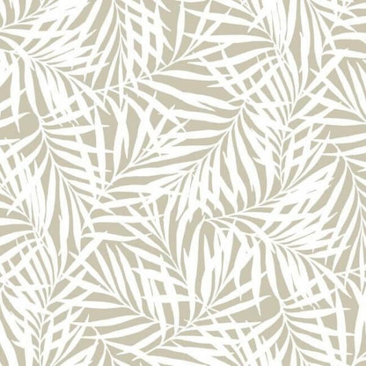 Oahu Fronds Off White Peel & Stick Wallpaper