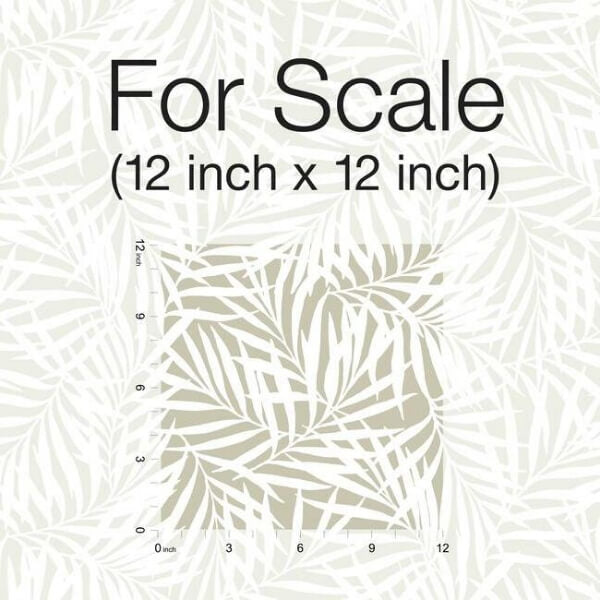 Oahu Fronds Off White Peel & Stick Wallpaper