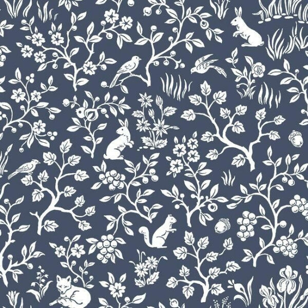 Magnolia Home Fox & Hare Navy Peel & Stick Wallpaper