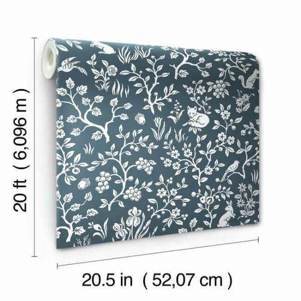 Magnolia Home Fox & Hare Navy Peel & Stick Wallpaper