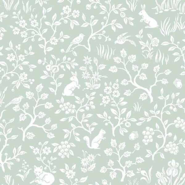 Magnolia Home Fox & Hare Green Peel & Stick Wallpaper
