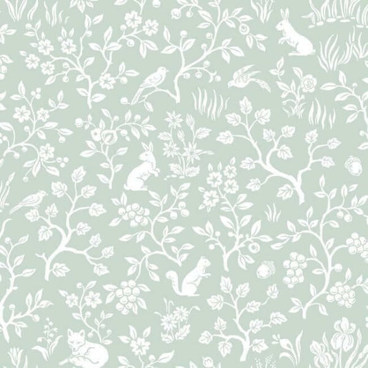Magnolia Home Fox & Hare Green Peel & Stick Wallpaper