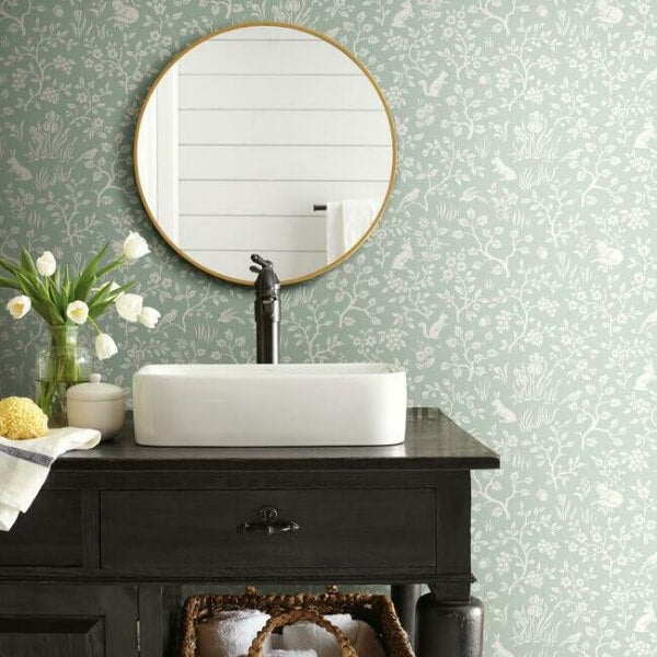 Magnolia Home Fox & Hare Green Peel & Stick Wallpaper