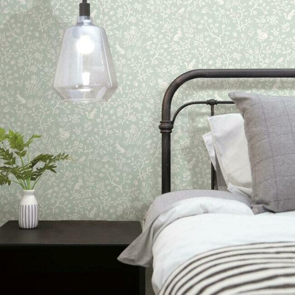 Magnolia Home Fox & Hare Green Peel & Stick Wallpaper