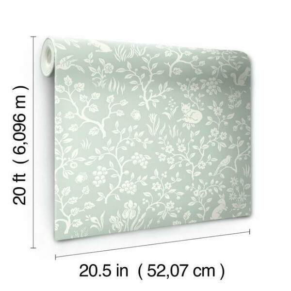Magnolia Home Fox & Hare Green Peel & Stick Wallpaper