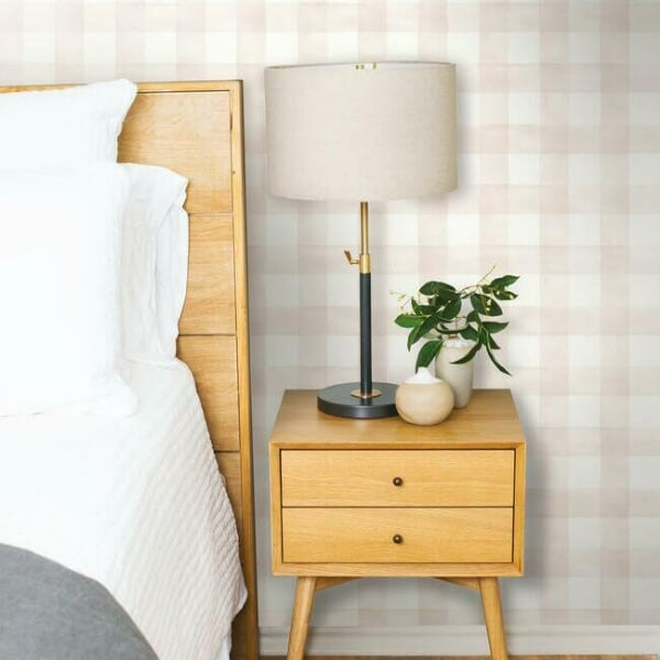 Magnolia Home Watercolor Check Pink Peel & Stick Wallpaper