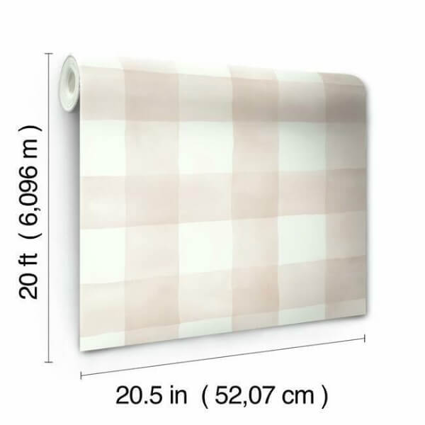 Magnolia Home Watercolor Check Pink Peel & Stick Wallpaper