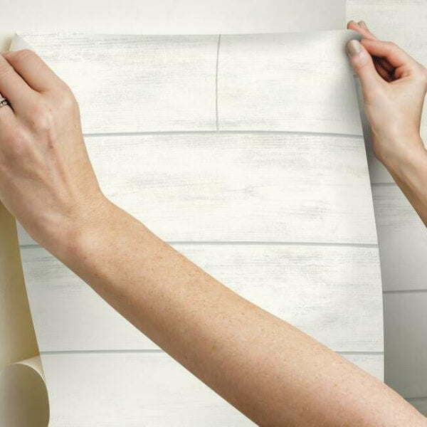 Magnolia Home Shiplap White Peel & Stick Wallpaper