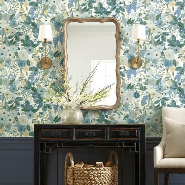 Garden Party Blue Peel & Stick Wallpaper