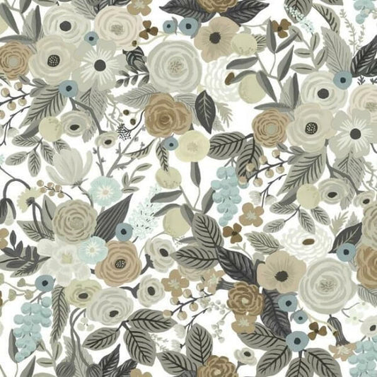 Garden Party Off White & Brown Peel & Stick Wallpaper