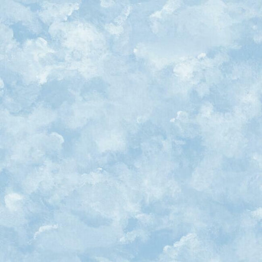 Atrium Clouds Blue Peel & Stick Wallpaper