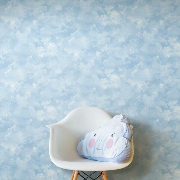 Atrium Clouds Blue Peel & Stick Wallpaper
