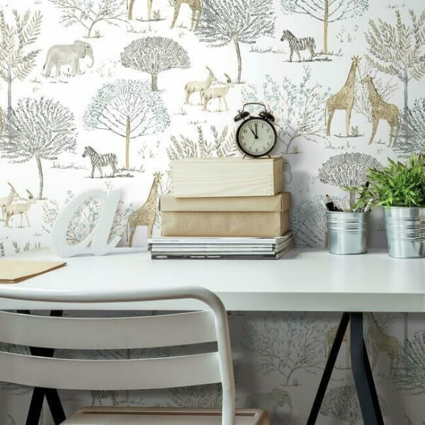 On the Savanna Neutral Peel & Stick Wallpaper