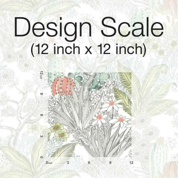 Flowering Desert Grey Peel & Stick Wallpaper