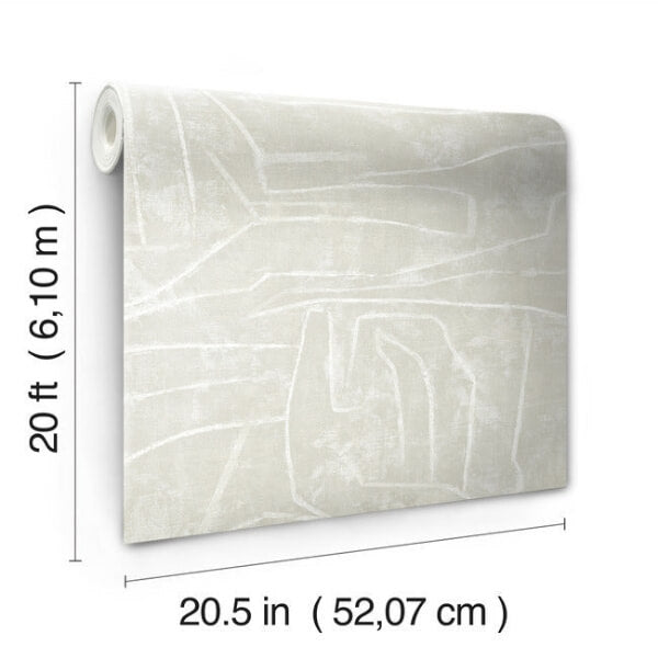 Urban Chalk Beige Peel & Stick Wallpaper