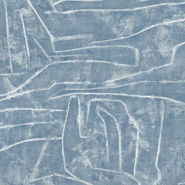 Urban Chalk Blue Peel & Stick Wallpaper